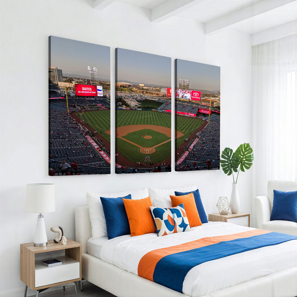 45864-MGV-CV-36X24 - Los Angeles Angels Baseball Canvas Print, Anaheim Angel Stadium Wall Art