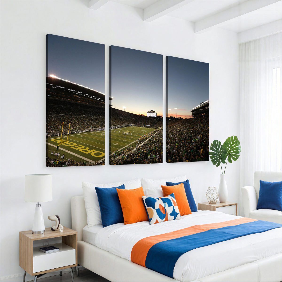 21429-MGV-CV-36X24 - Oregon Ducks Football Team Print - Eugene Autzen Stadium Wall Art Canvas Print