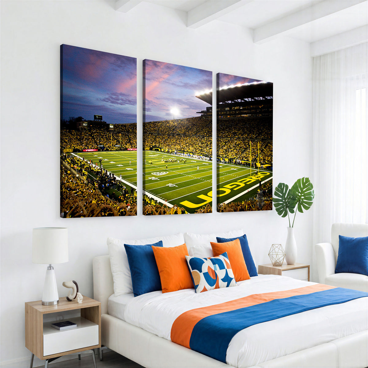 72017-MGV-CV-36X24 - University of Oregon Ducks Football Team Print, Eugene, Framed and Ready to Hang