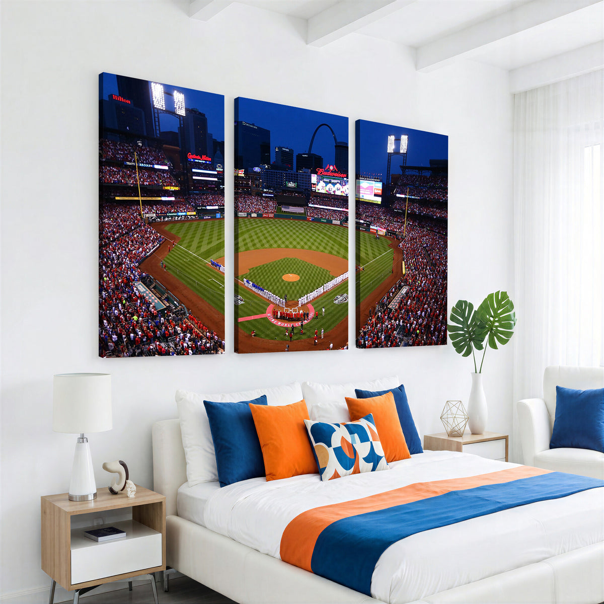 11925-MGV-CV-36X24 - St. Louis Cardinals Baseball Team Print, Busch Stadium Wall Art