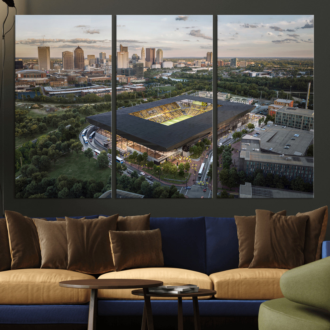 90971-MGV-CV-36X24-Columbus Crew Soccer Team Print - Columbus Crew Stadium Wall Art, Columbus Crew Soccer Wall Art