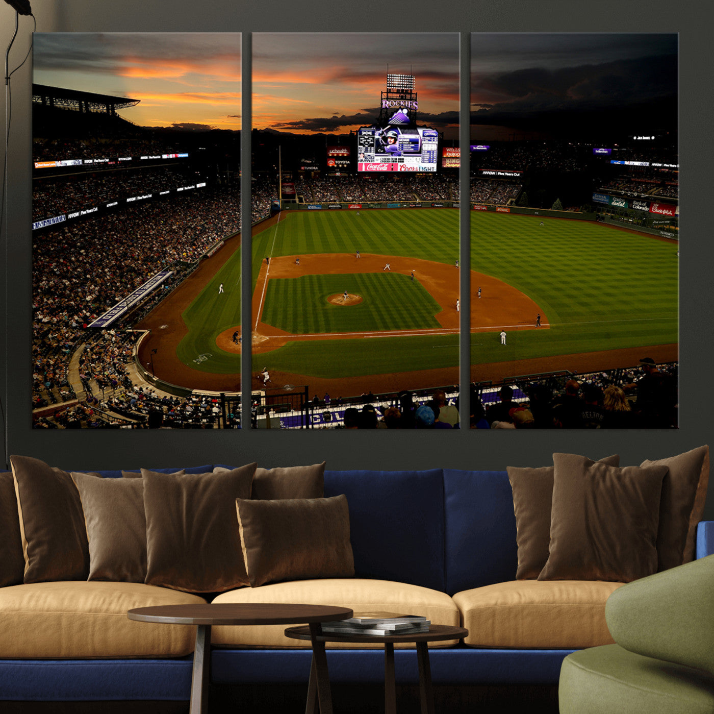 57060-MGV-CV-36X24-Colorado Rockies Coors Field Wall Art Canvas Print - MLB Baseball Stadium