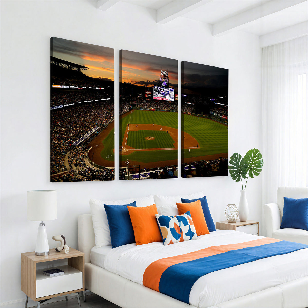 57060-MGV-CV-36X24 - Colorado Rockies Coors Field Wall Art Canvas Print - MLB Baseball Stadium