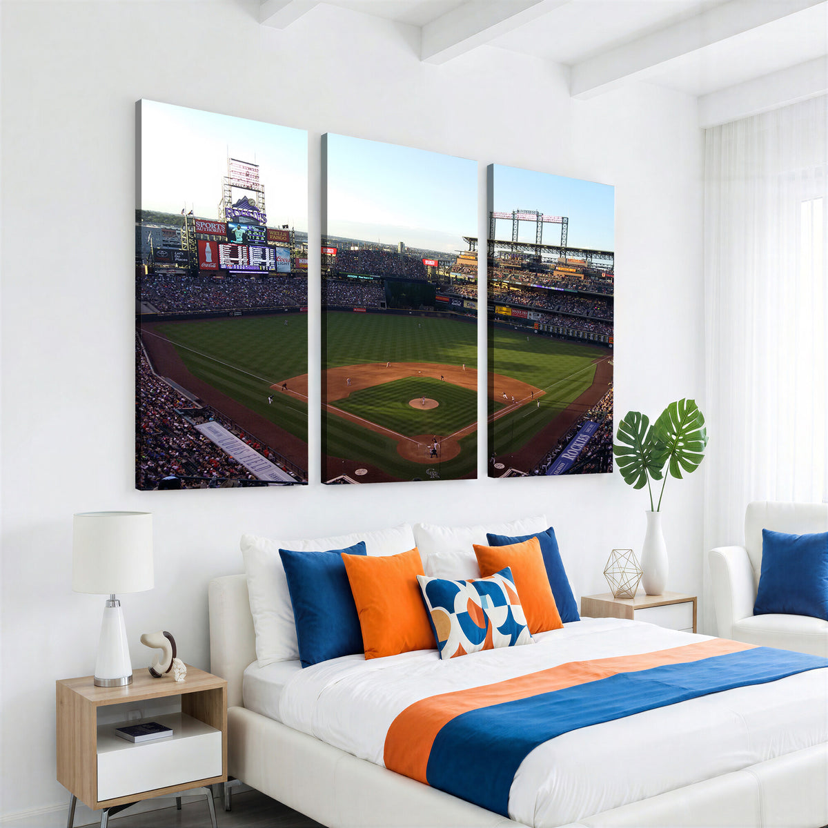 21638-MGV-CV-36X24 - Colorado Rockies Coors Field Wall Art Canvas Print, MLB Baseball Stadium
