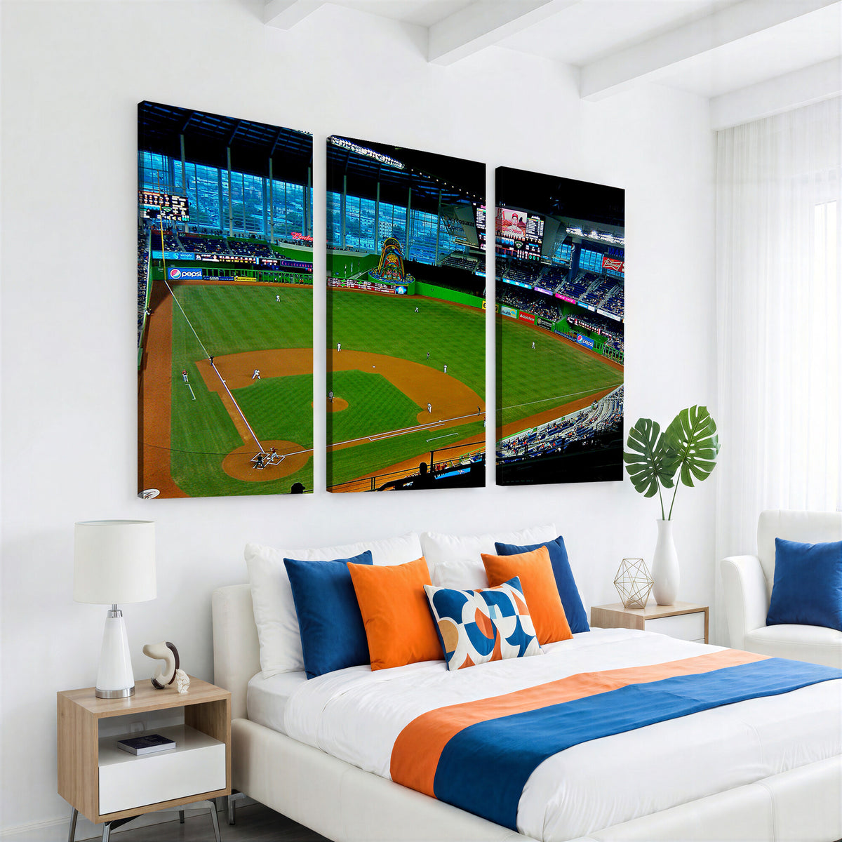 51207-MGV-CV-36X24 - Miami Marlins Baseball Team Print, Miami LoanDepot Park