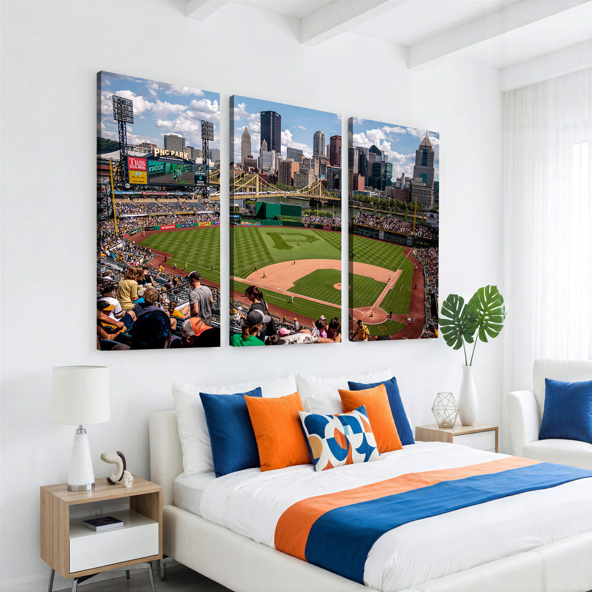 66872-MGV-CV-36X24 - Pittsburgh Pirates Baseball Team Print, PNC Park Stadium