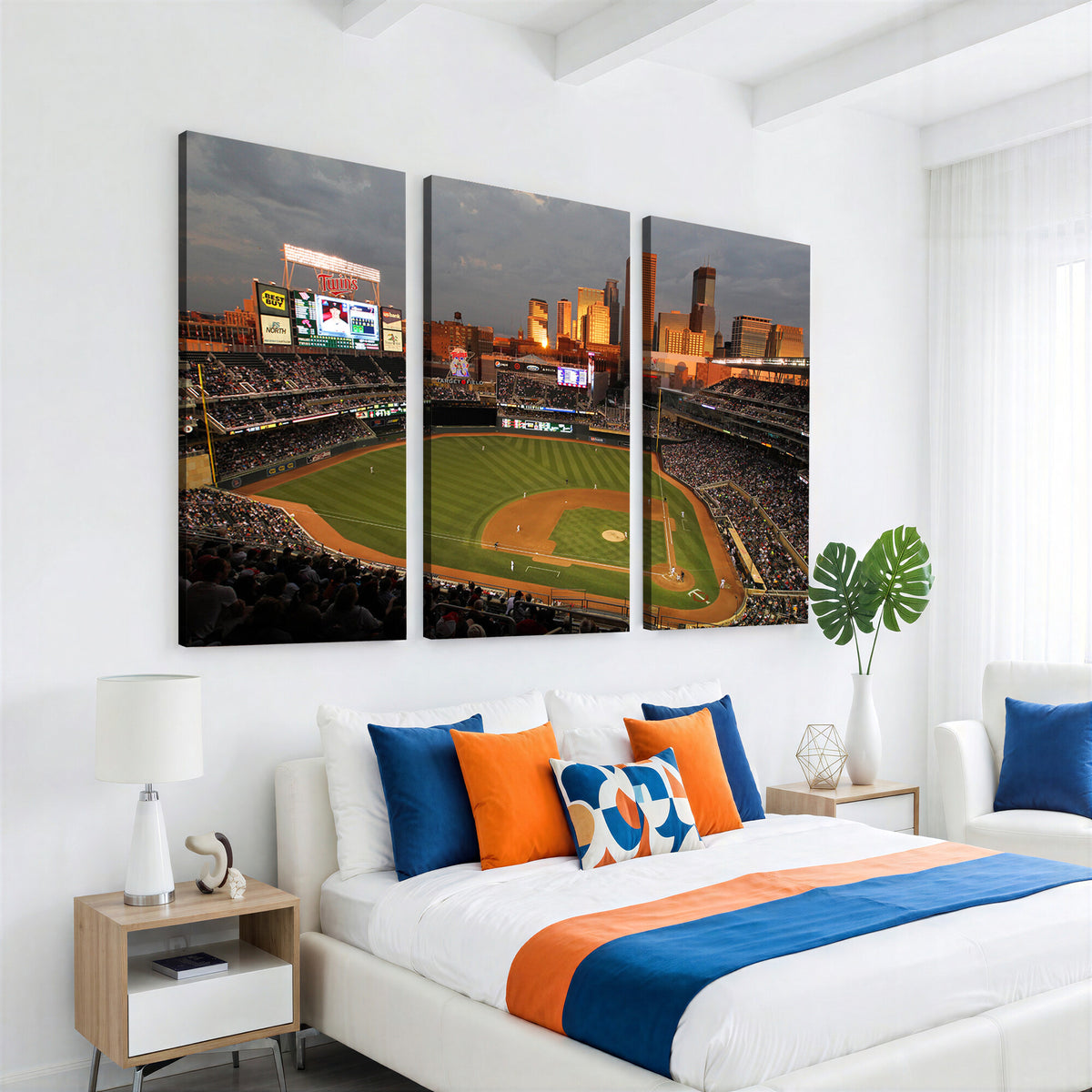 99822-MGV-CV-36X24 - Minnesota Twins Baseball Team Print, Minneapolis Target Field Stadium Wall Art