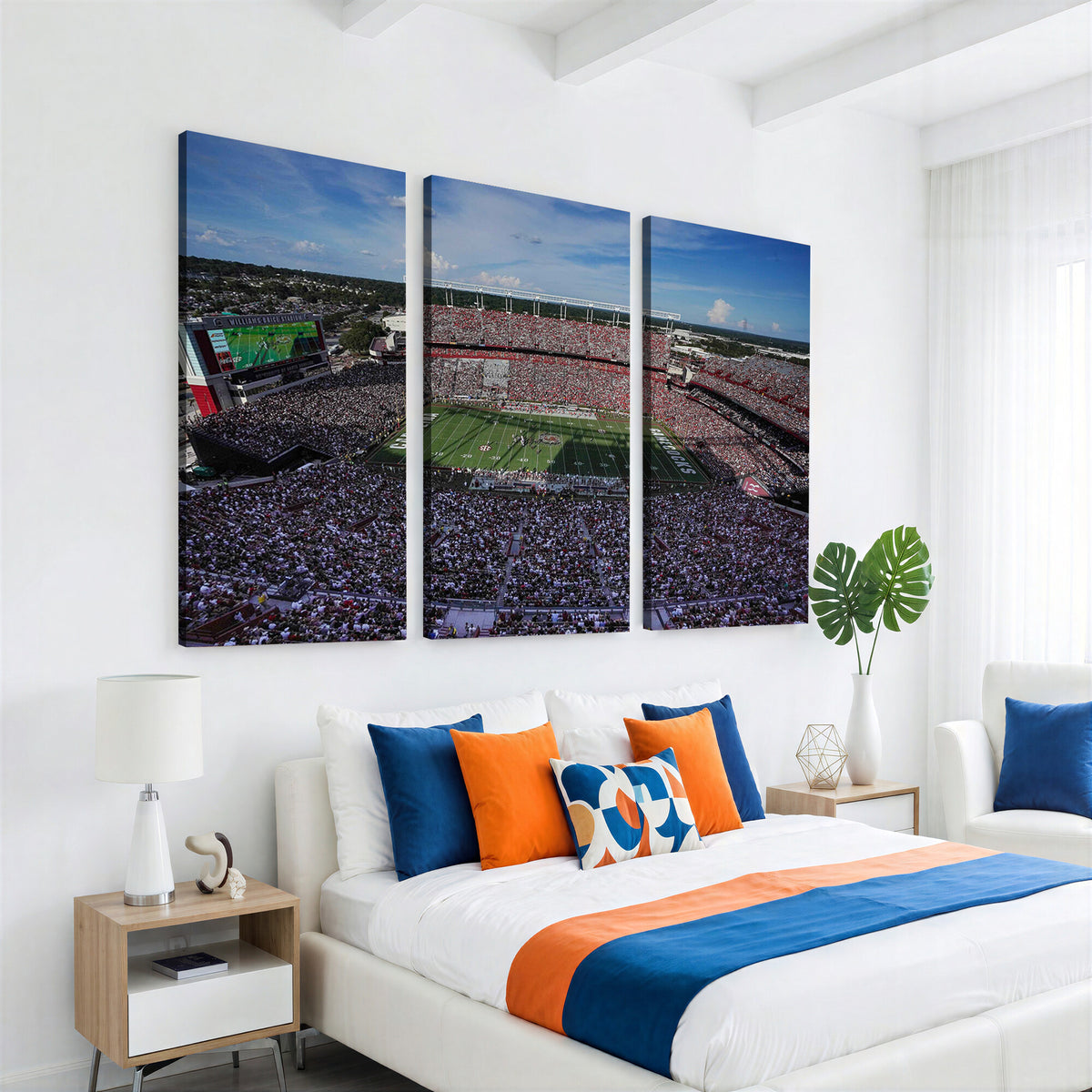 83382-MGV-CV-36X24 - South Carolina Gamecocks Football Team Print, Columbia Williams-Brice Stadium Wall Art