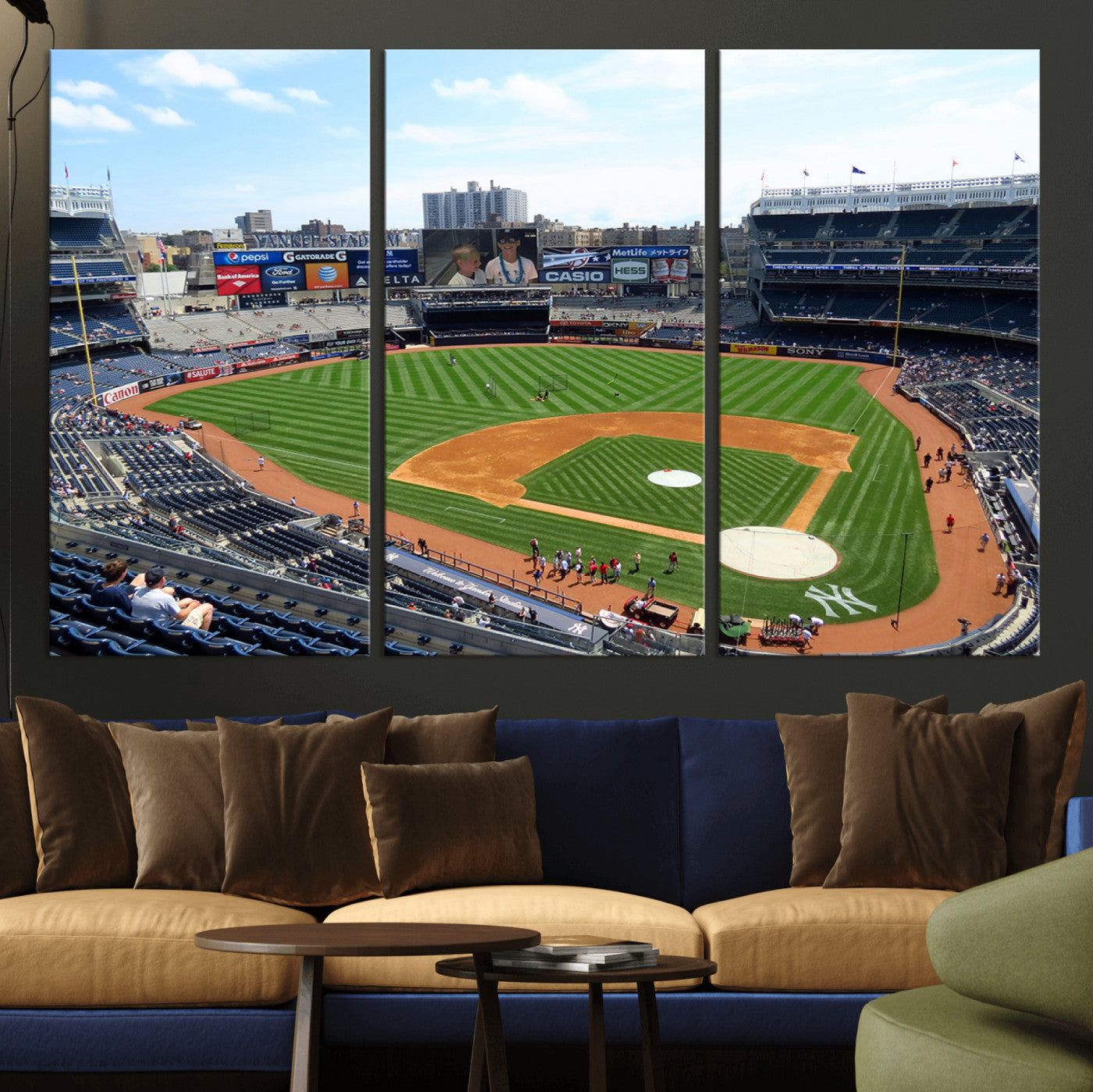 MGV-CV-48X32-3P - Buffalo Bills Stadium Wall Art - Buffalo Bills Decor- NFL Fans Gift, Perfect Sports Decor for Living