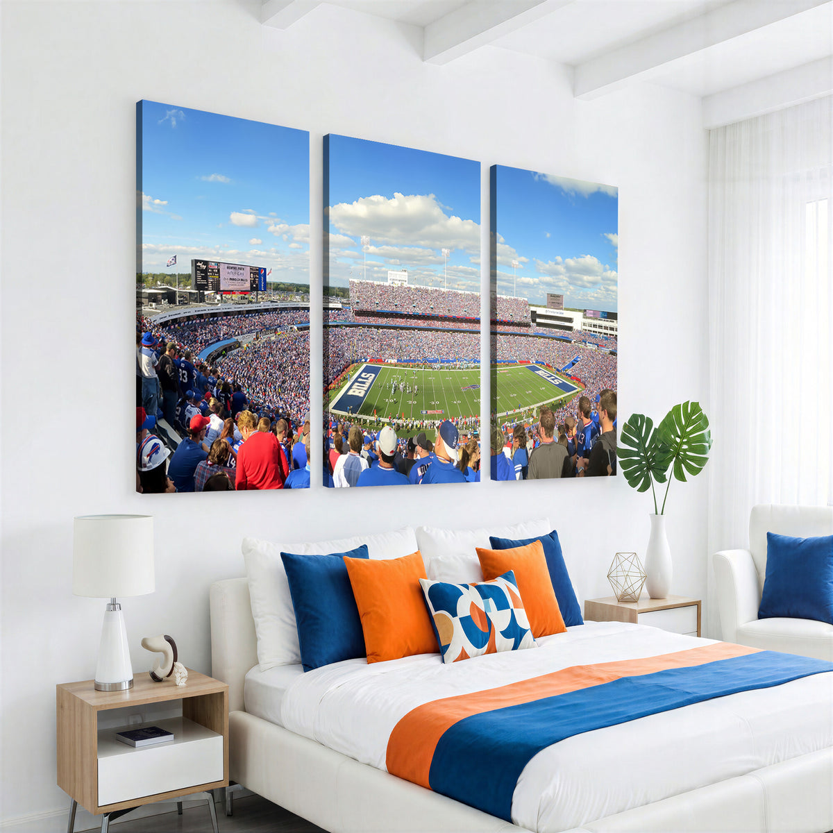 35302-MGV-CV-36X24 - Buffalo Bills NFL Football Team Print, Game Day at Buffalo Highmark Stadium