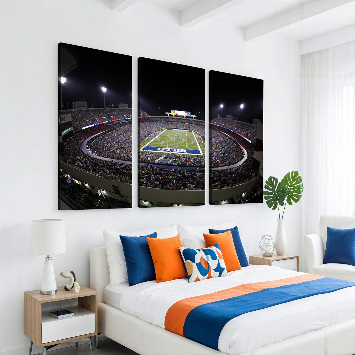 98546-MGV-CV-36X24 - Buffalo Bills NFL Football Team Print, Buffalo Highmark Stadium Wall Art