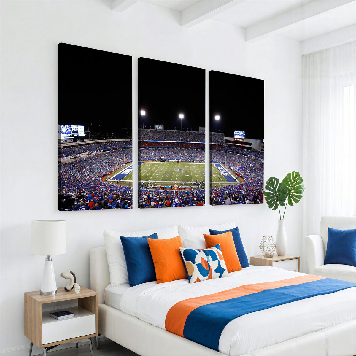 59036-MGV-CV-36X24 - Buffalo Bills Wall Art, Buffalo Bills Stadium Canvas Print for Sports Decor