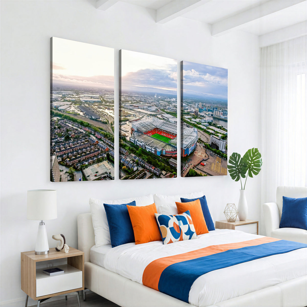 85657-MGV-CV-36X24 - Old Trafford Manchester United Stadium Wall Art Canvas Print