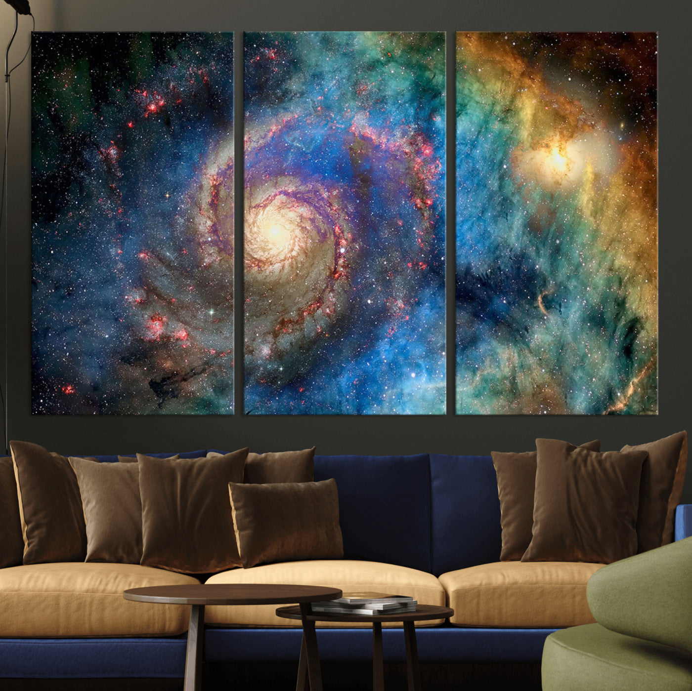 MGV-CV-48X32-3P - Spiral Galaxy Wall Art Canvas Print