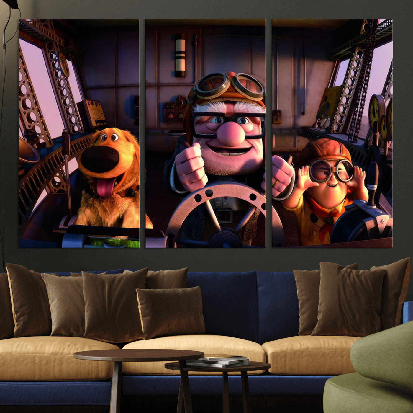 MGV-CV-48X32-3P - Carl Russel And Dog, Movie Up Poster, Movie Up Wall Art, Movie Up Poster Print, Carl