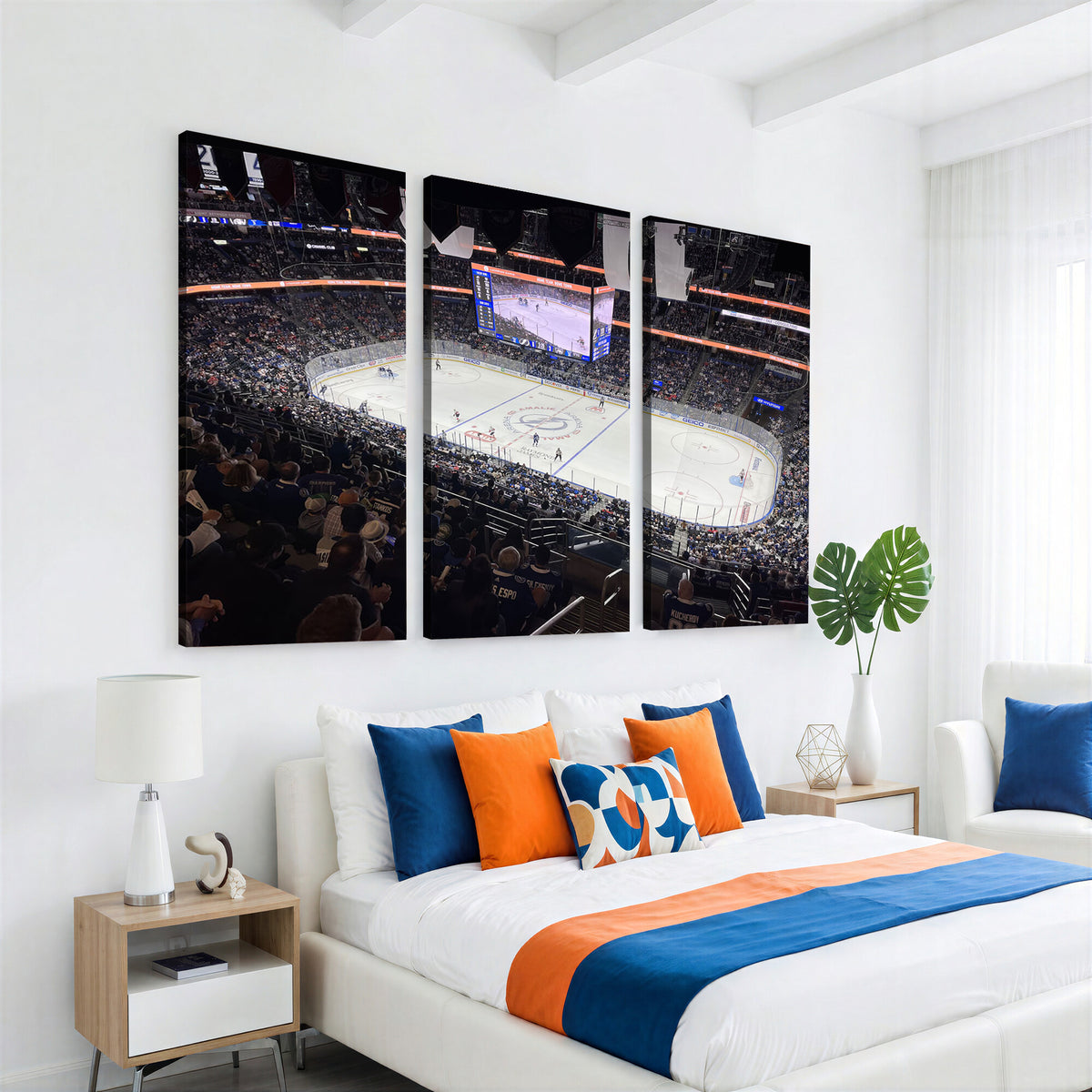 51641-MGV-CV-36X24 - Amalie Arena Florida Wall Art Canvas Print, NHL Hockey, Framed and Ready to Hang