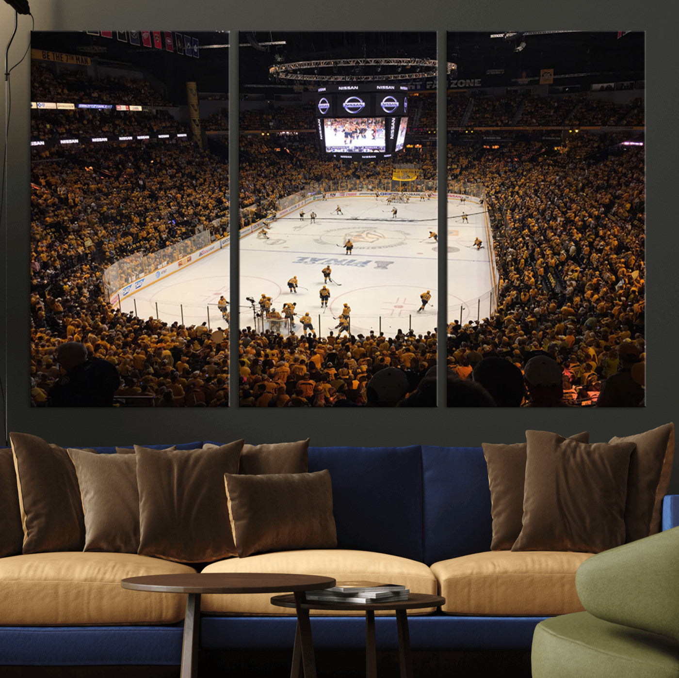 MGV-CV-48X32-3P - Bridgestone Arena - Nashville Predators Hockey Team Print - Nashville Wall Art Canvas Print
