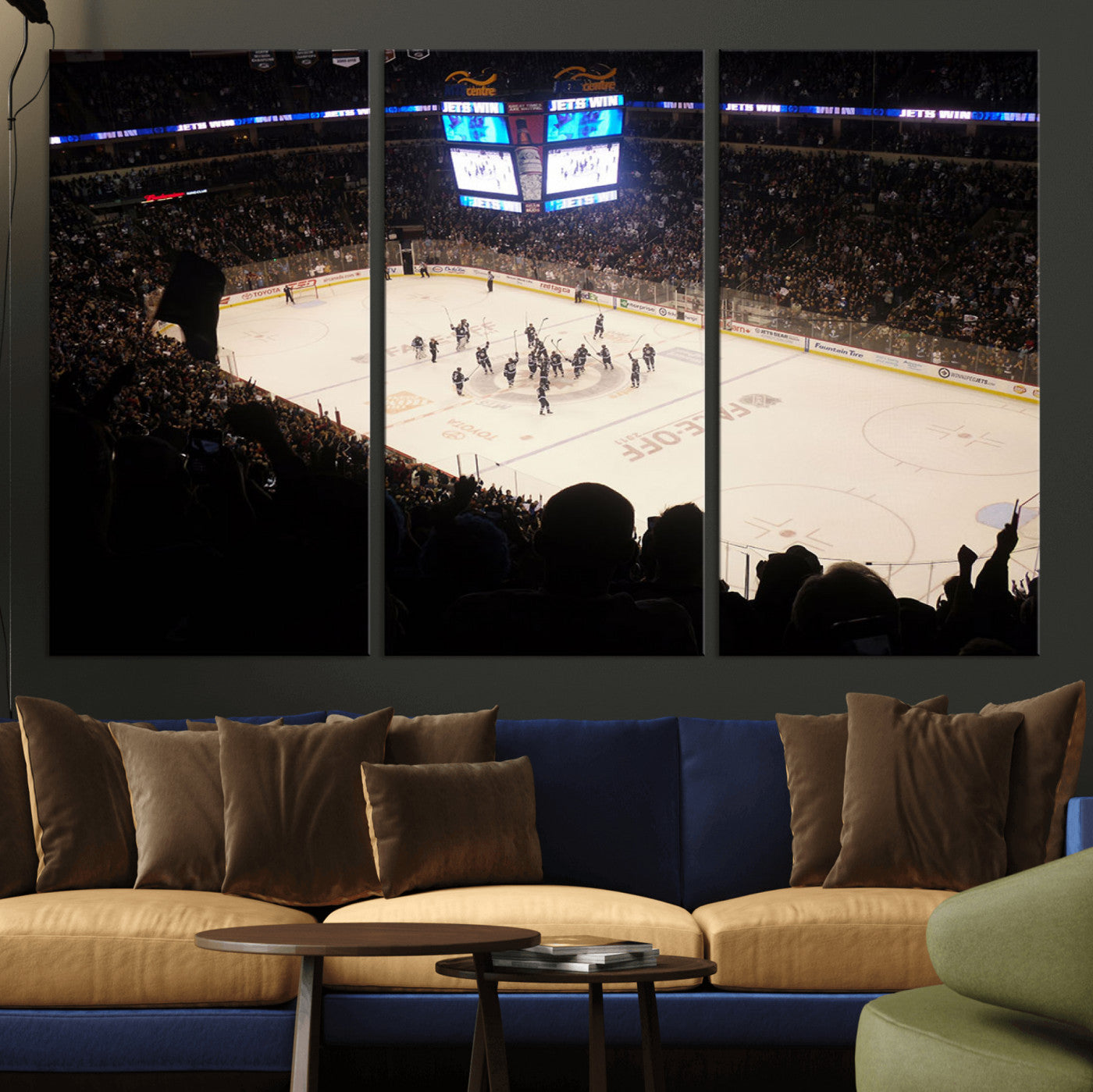 MGV-CV-48X32-3P - Canada Life Centre Wall Art | Winnipeg Jets Hockey Team Print Canvas | Ready to Hang | Winnipeg Wall