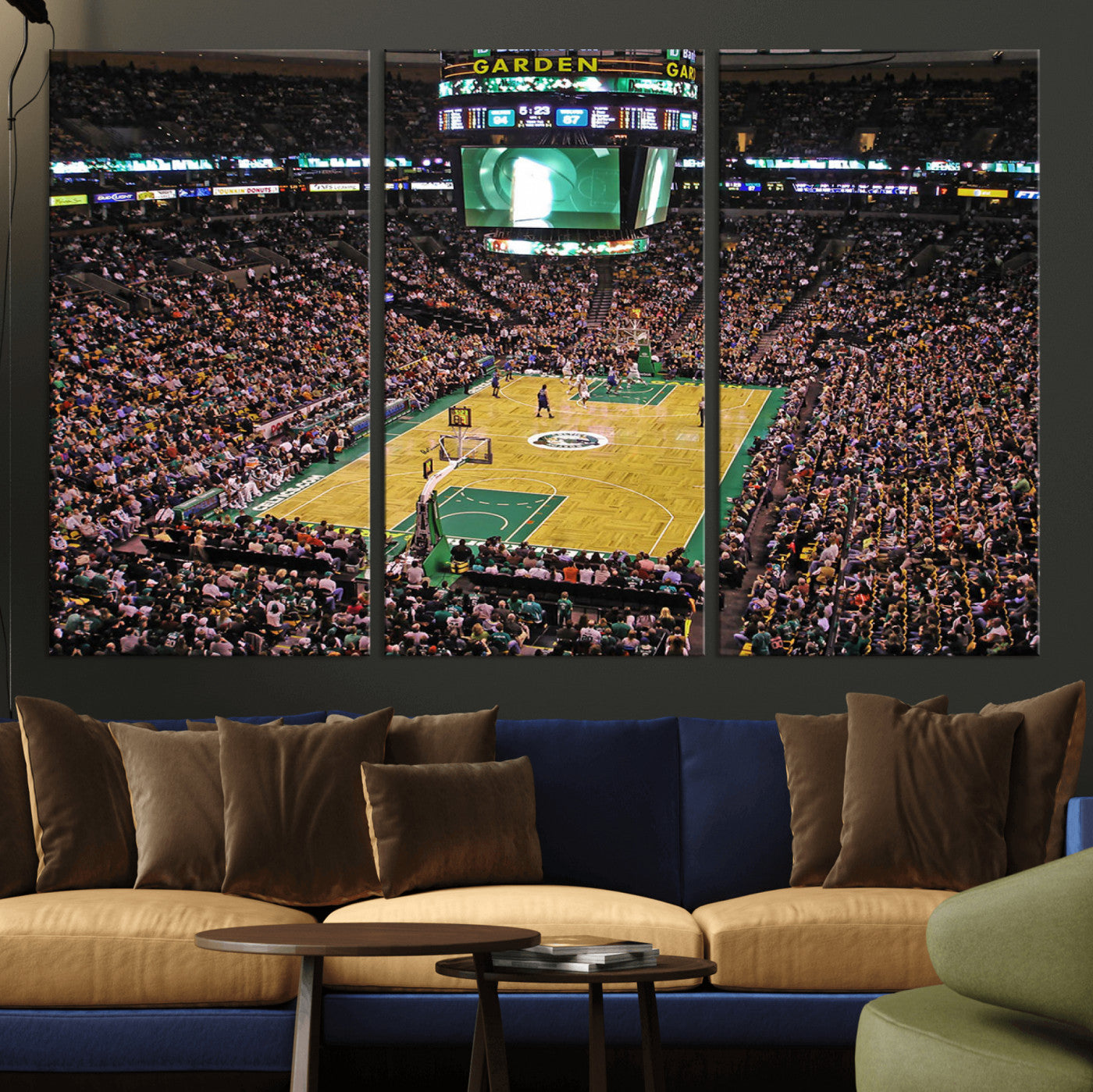 19201-MGV-CV-36X24-Celtics Game Versus The Timberwolves | Baseball Stadium Wall Art | Canvas Print | Ready to Hang