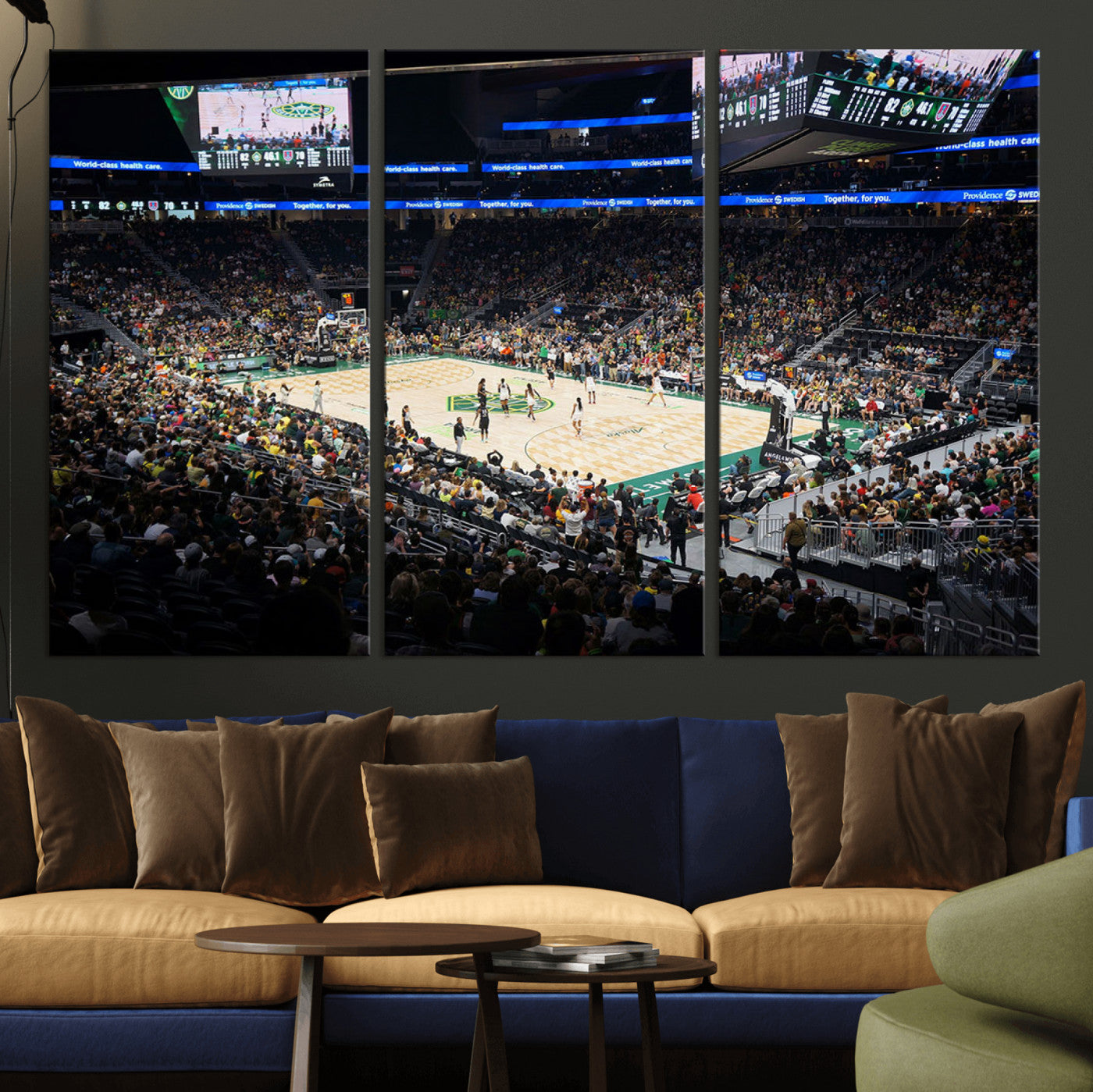 MGV-CV-48X32-3P - Climate Pledge Arena | Washington Seattle Kraken Hockey Stadium Wall Art | Canvas Print | Ready to