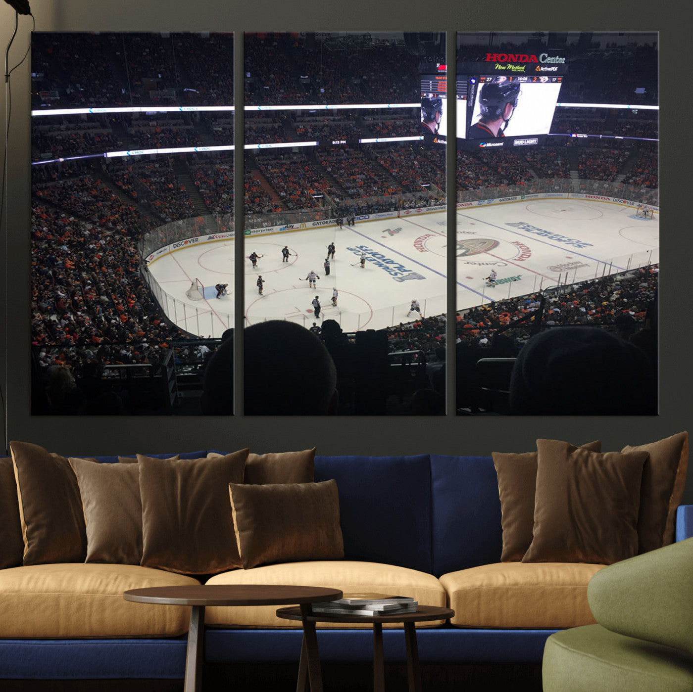 24634-MGV-CV-36X24-Honda Center California Anaheim Ducks Hockey Stadium Wall Art, Honda Center California Stadium Wall