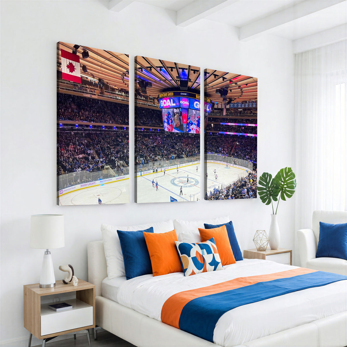 36401-MGV-CV-36X24 - Madison Square Garden New York Rangers Hockey Stadium Wall Art Canvas