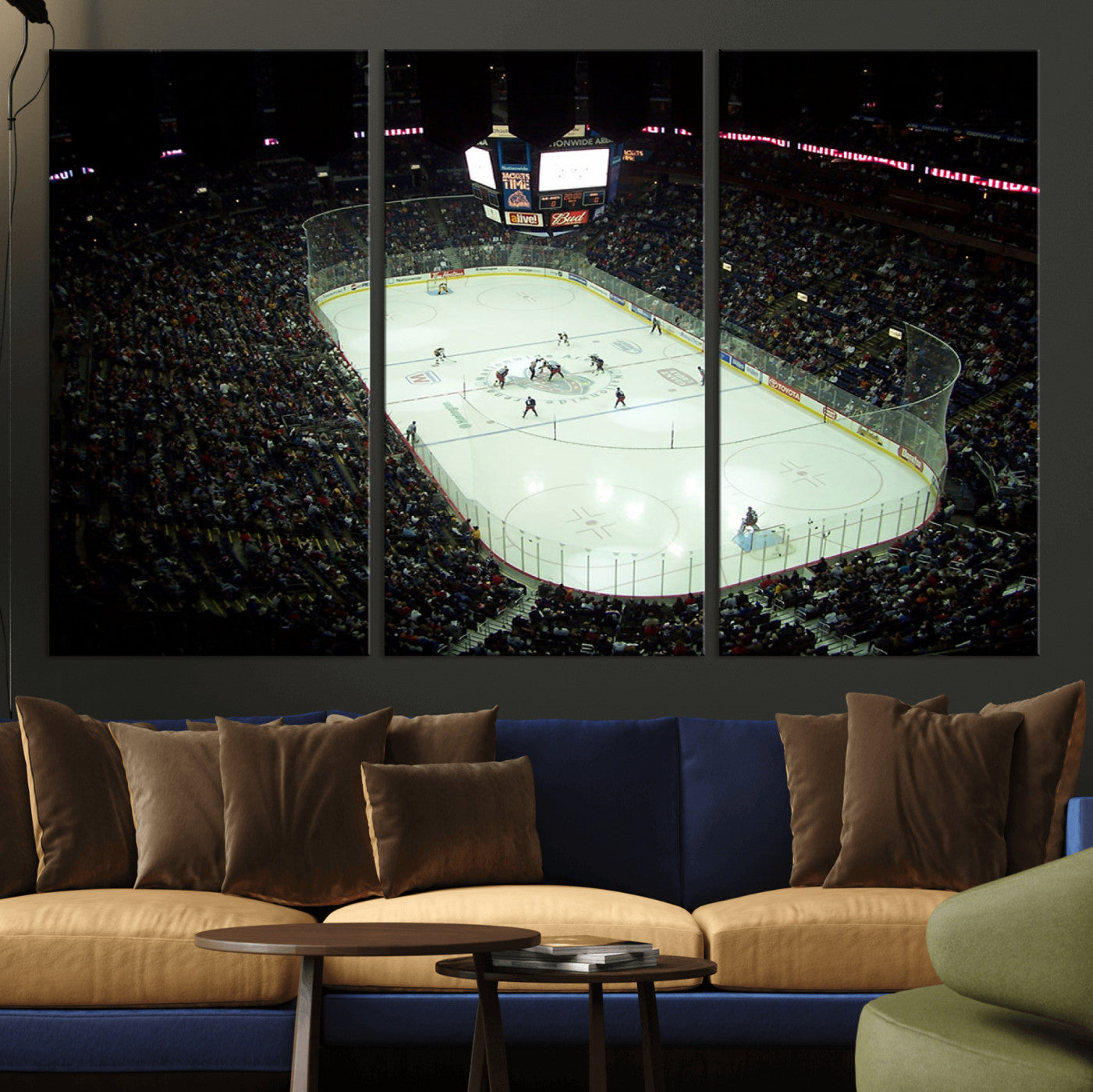 38823-MGV-CV-36X24-Nationwide Arena Ohio Columbus Blue Jackets Hockey Stadium Canvas Print Wall Art