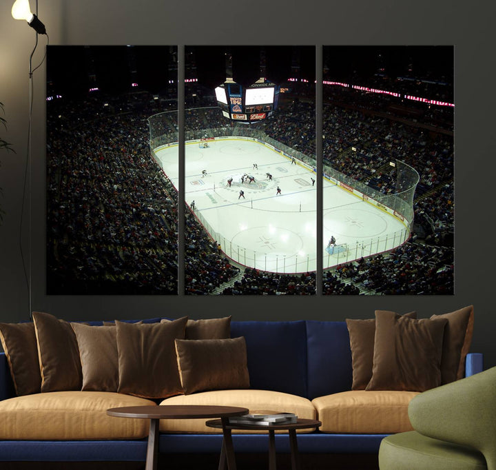 Nationwide Arena Ohio Columbus Blue Jackets Hockey Stadium Wall Art Canvas Print