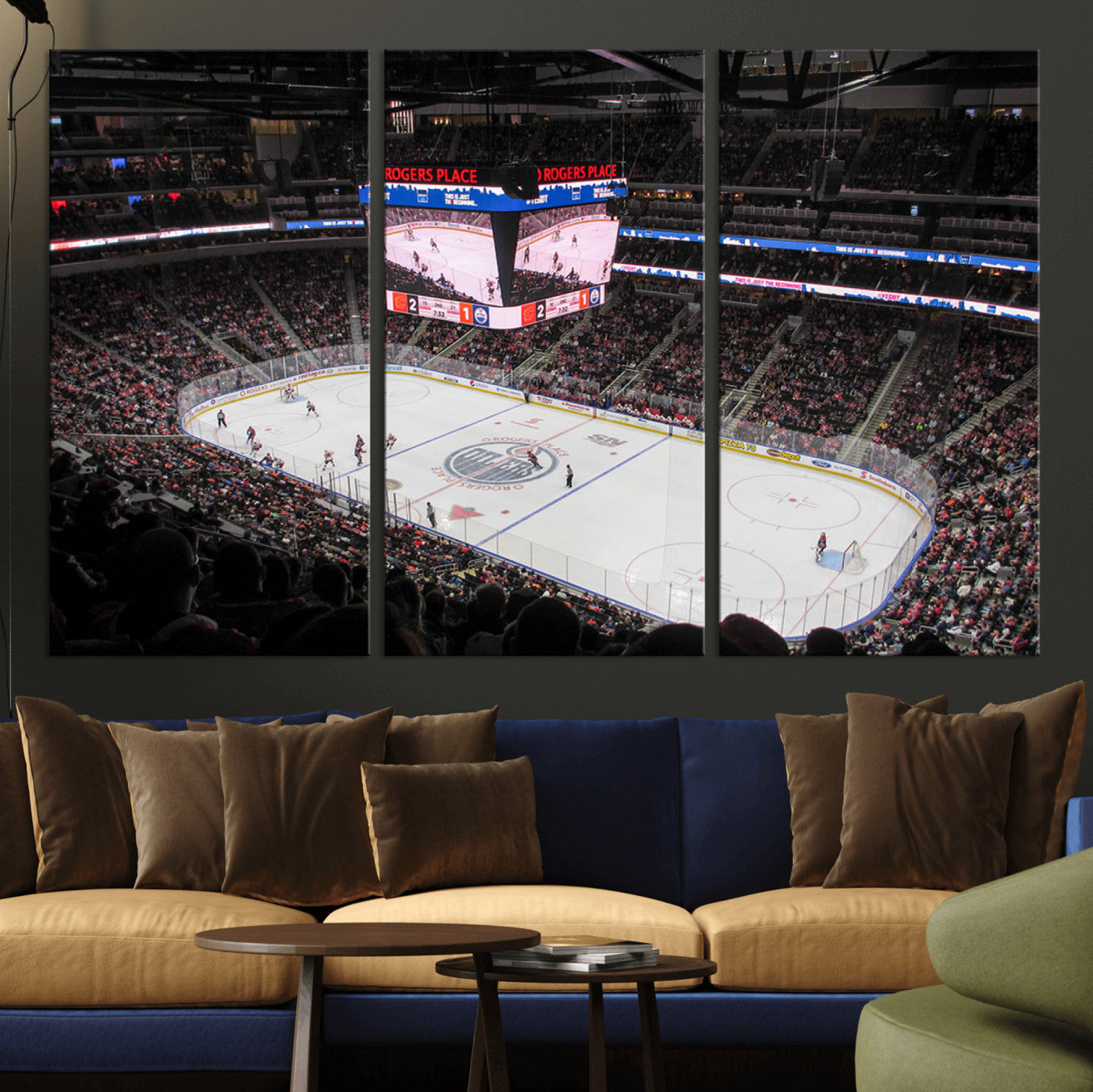 71180-MGV-CV-36X24-Rogers Place Edmonton Oilers Ice Hockey Stadium Wall Art, Rogers Place Edmonton Oilers Wall Art