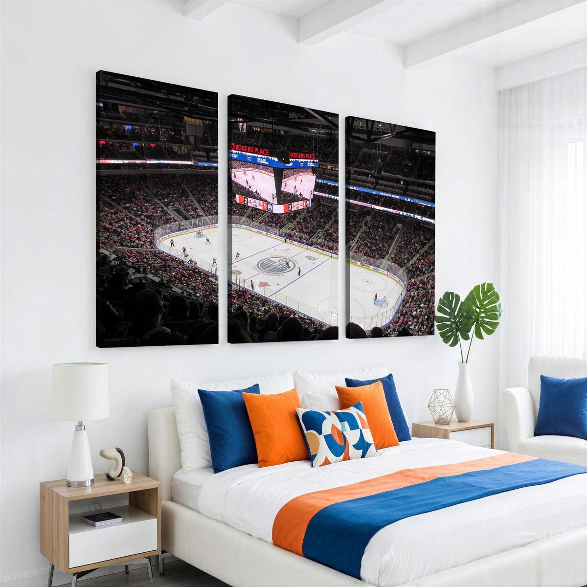 71180-MGV-CV-36X24 - Rogers Place Edmonton Oilers Ice Hockey Stadium Wall Art
