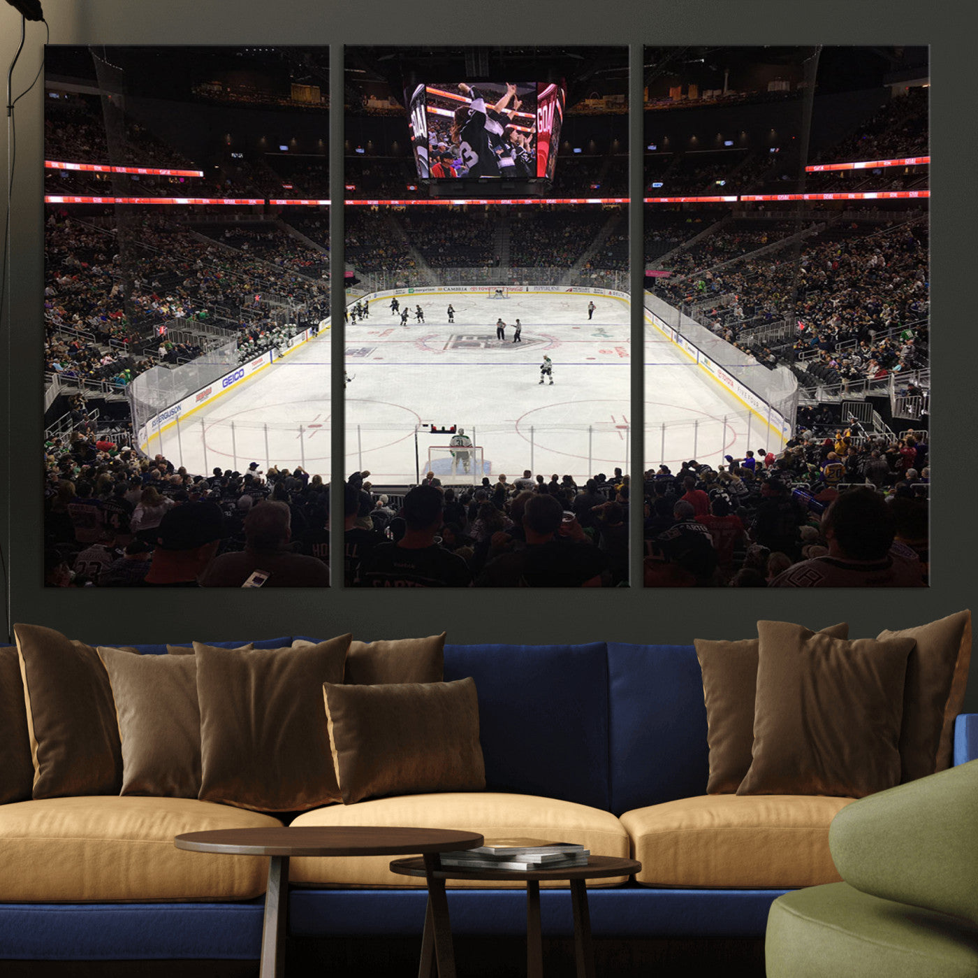 14802-MGV-CV-36X24-T Mobile Arena Paradise Nevada Vegas Golden Knights Ice Hockey Stadium Canvas Print Wall Art