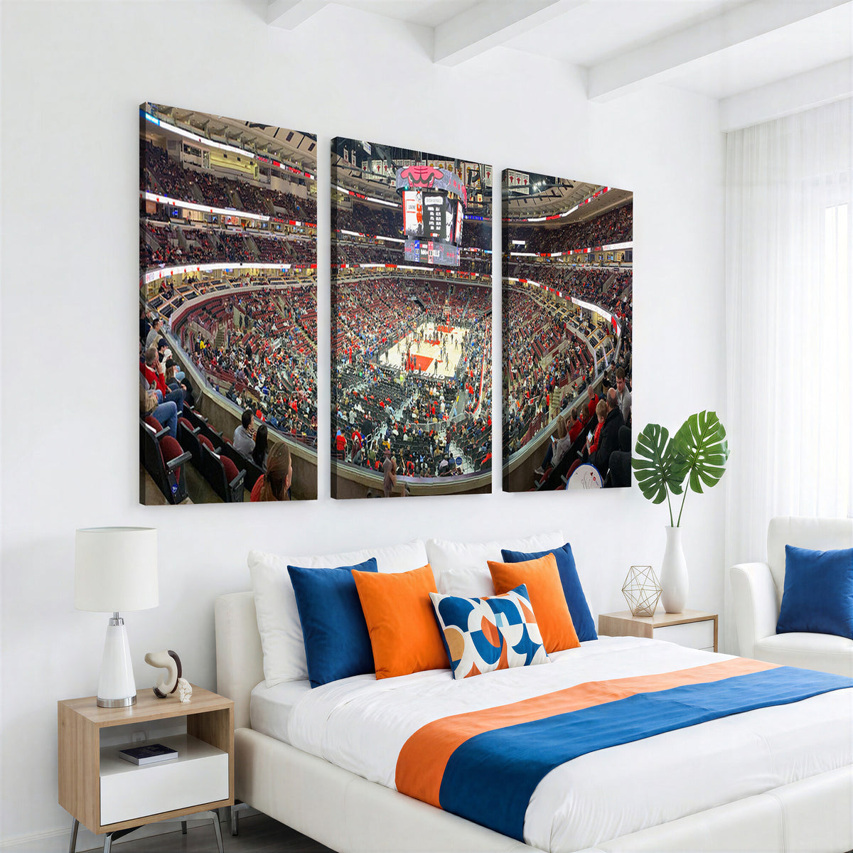 43481-MGV-CV-36X24 - United Center Chicago Bulls Stadium Wall Art Canvas Print
