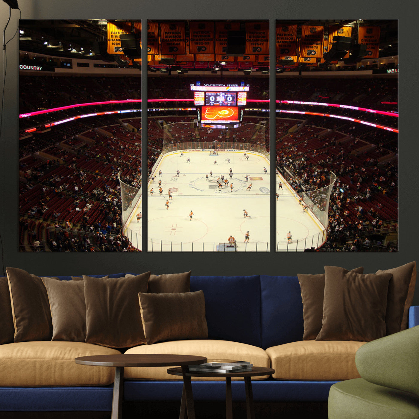 98213-MGV-CV-36X24-Wachovia Center Priort of Lyers Game Ice Hockey Stadium Canvas Print, Lyers Game Ice Hockey Stadium