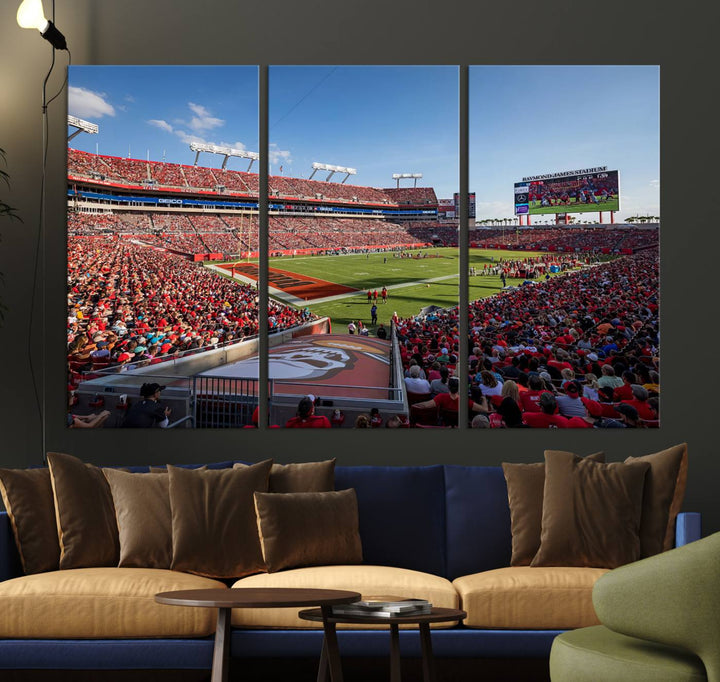 Tampa Stadium Wall Art Canvas Print.