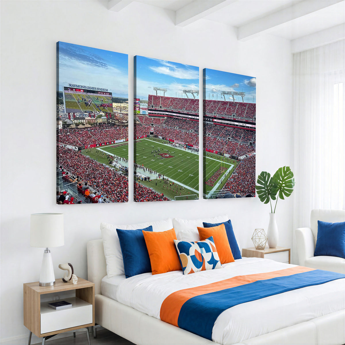 52828-MGV-CV-36X24 - Florida Tampa Raymond James Stadium Wall Art Canvas Print - NFL Football Stadium Print Canvas