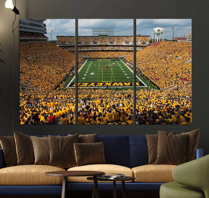 Kinnick Stadium - Iowa Hawkeyes Football Team Print - Iowa City Kinnick Stadium Wall Art Canvas Print