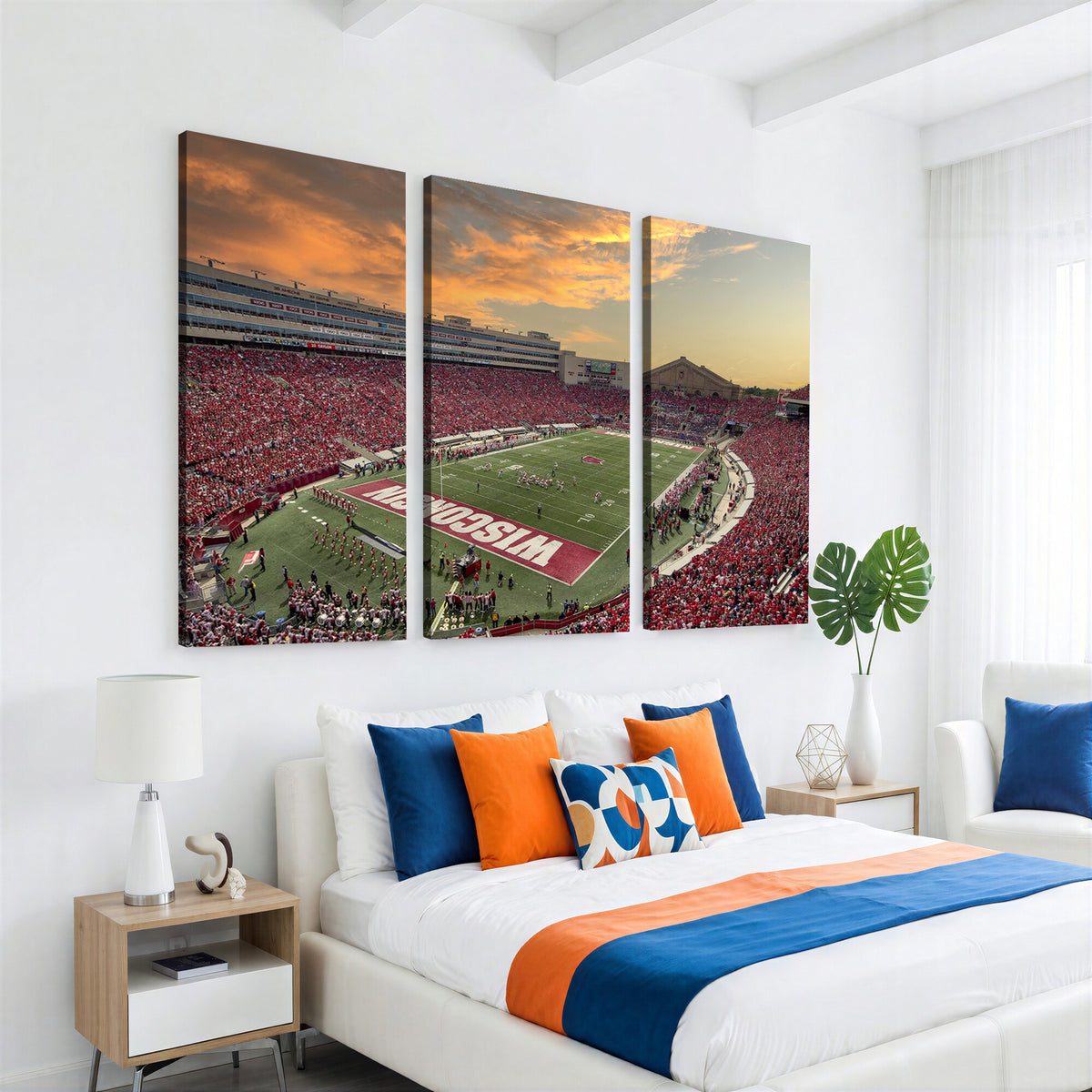 41472-MGV-CV-36X24 - Camp Randall Stadium Wisconsin Badgers Large Wall Art Canvas Print | College Football Stadium Wall