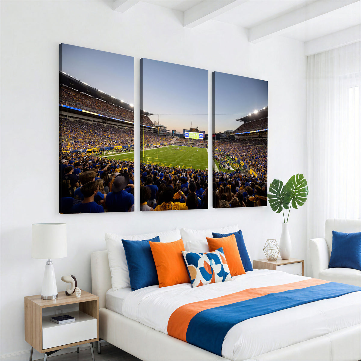 41853-MGV-CV-36X24 - Pittsburgh Panthers Football Team Print - Pittsburgh Acrisure Stadium Wall Art Canvas Print