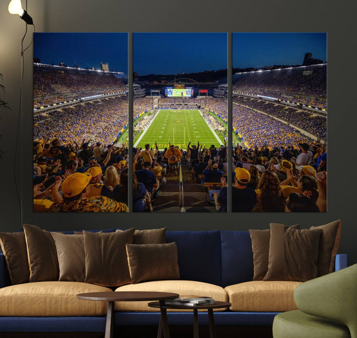 Pittsburgh Panthers Football Team Print - Pittsburgh Acrisure Stadium Wall Art Canvas Print