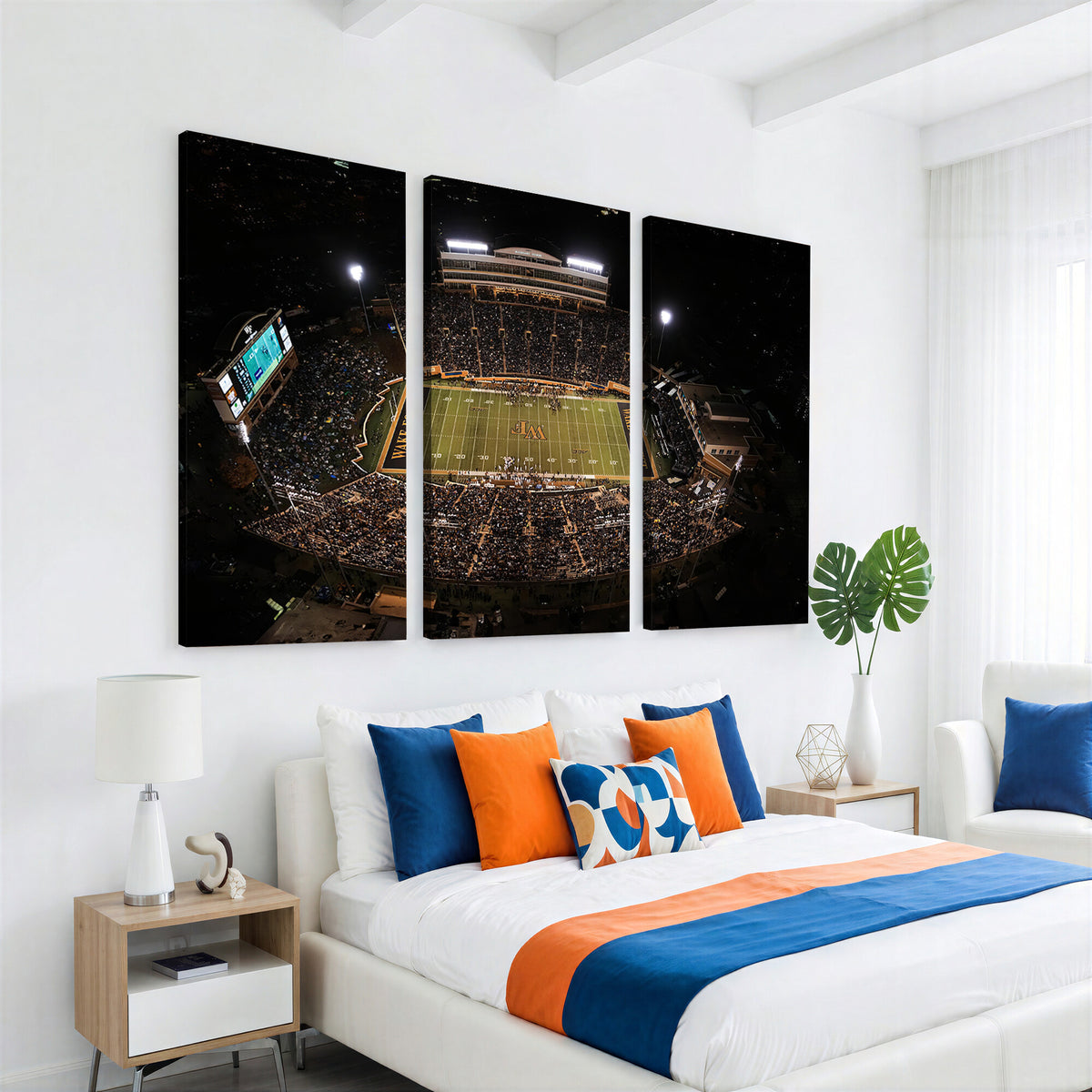 20605-MGV-CV-36X24 - Wake Forest University Demon Deacons Canvas Print, Football Team Wall Art