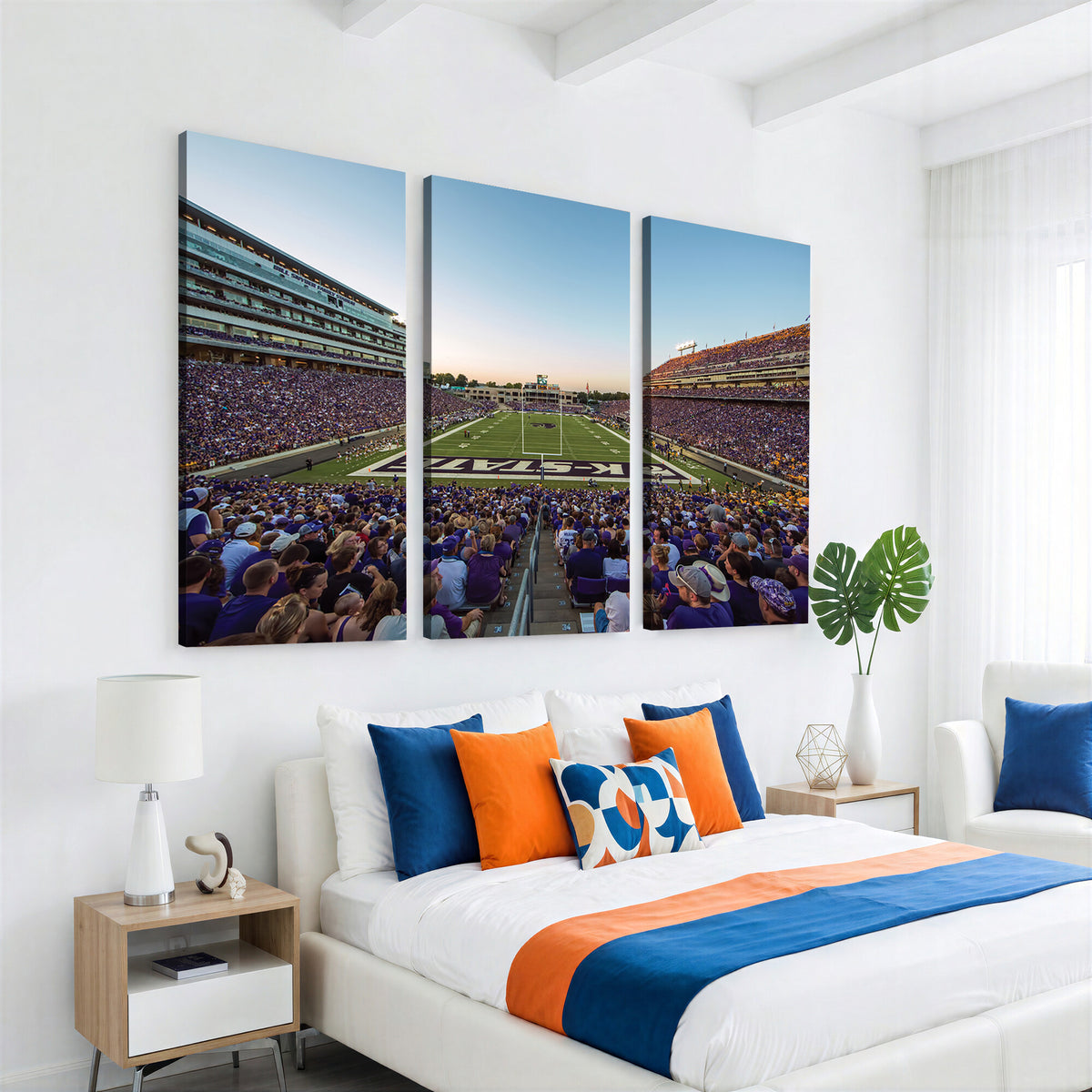 82792-MGV-CV-36X24 - Kansas State University Wildcats Football Team Print - Manhattan Bill Snyder Family Football Stadium