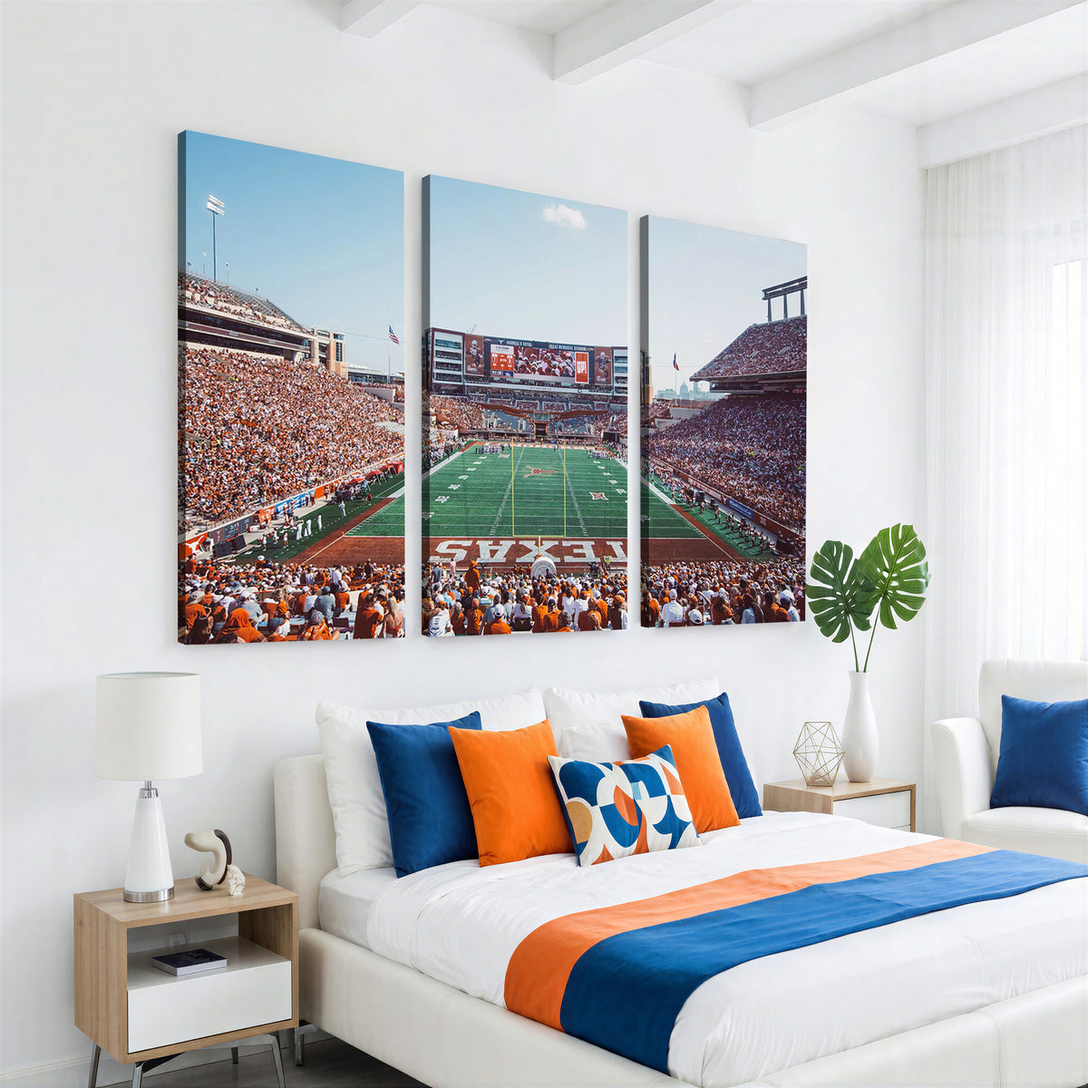 14826-MGV-CV-36X24 - Framed Texas Memorial Stadium Canvas, University of Texas Longhorns Football Team Print - Austin