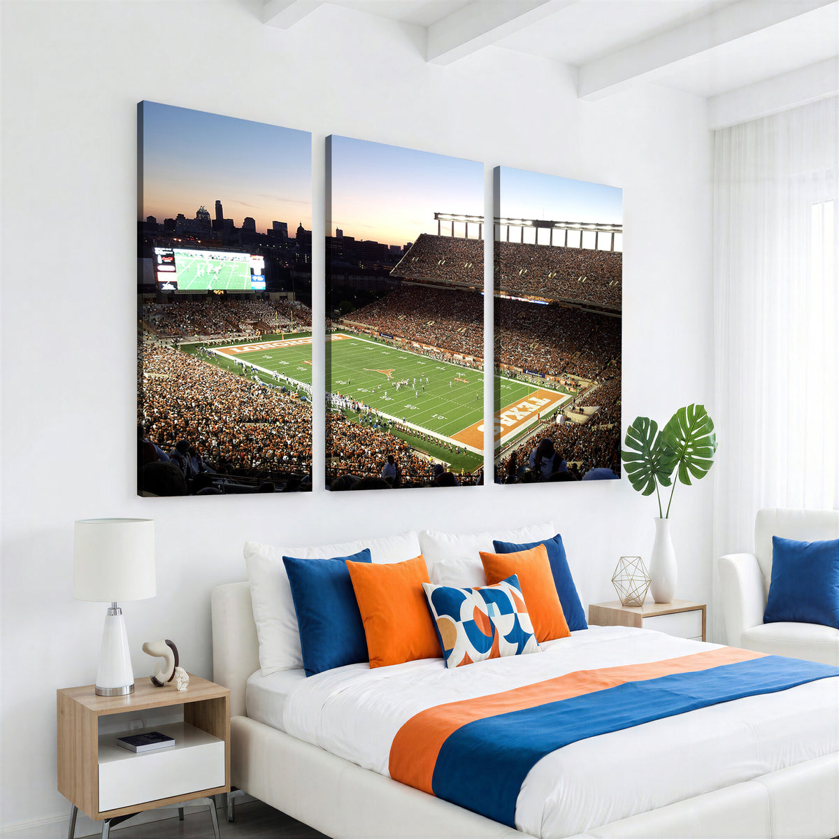 11455-MGV-CV-36X24 - Darrell K Royal-Texas Memorial Stadium Canvas Wall Art - Texas Longhorns Football Match
