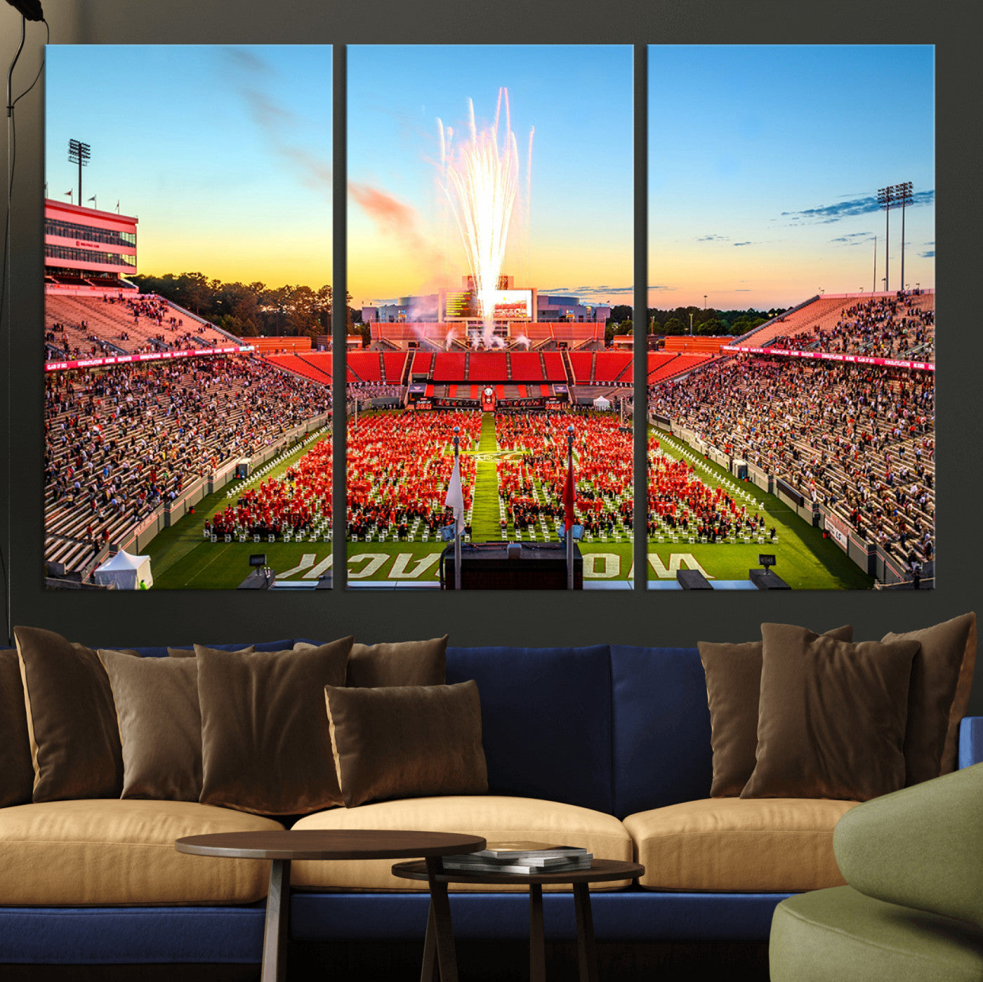 MGV-CV-48X32-3P - North Carolina State University Canvas Print, North Carolina State University Wolfpack Football Team