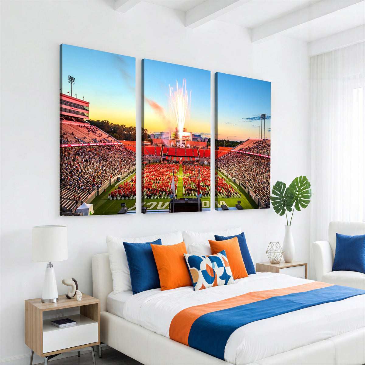 18017-MGV-CV-36X24 - North Carolina State University Canvas Print, Wolfpack Football Team Print