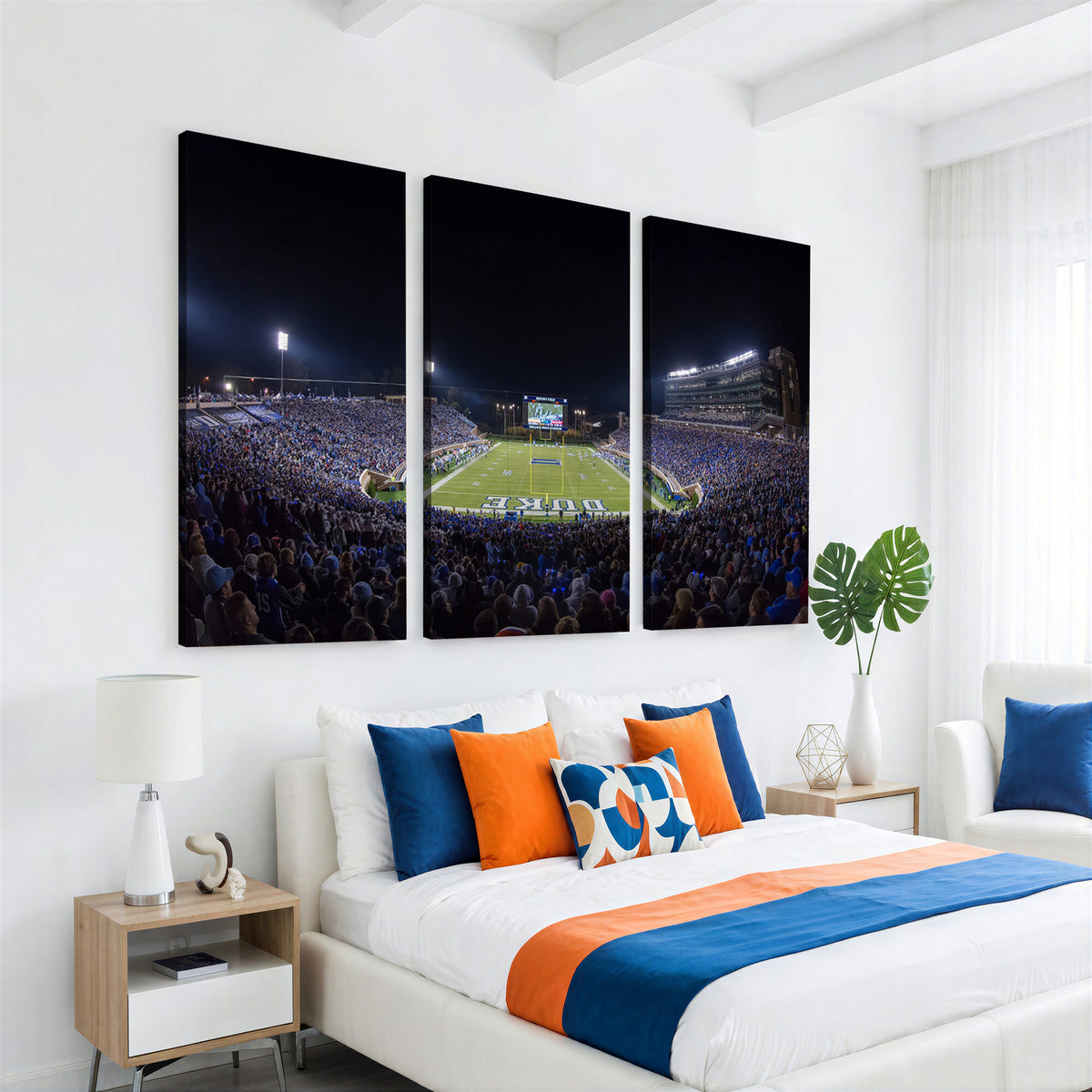 21070-MGV-CV-36X24 - Duke University Blue Devils Football Team Print - Durham Wallace Wade Stadium Wall Art Canvas Print