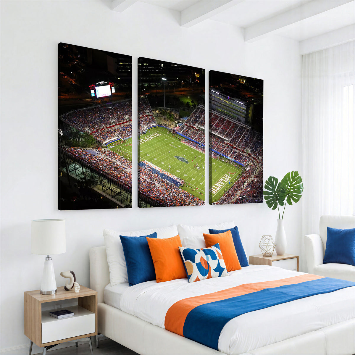 12682-MGV-CV-36X24 - Florida Atlantic University Owls Canvas Print, Football Team Print - Boca Raton FAU Stadium Wall Art