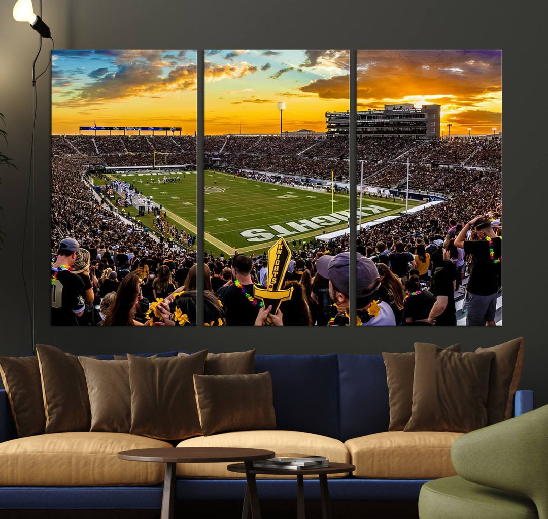 UCF Knights Football Team Print - Orlando FBC Mortgage Stadium Wall Art Canvas Print