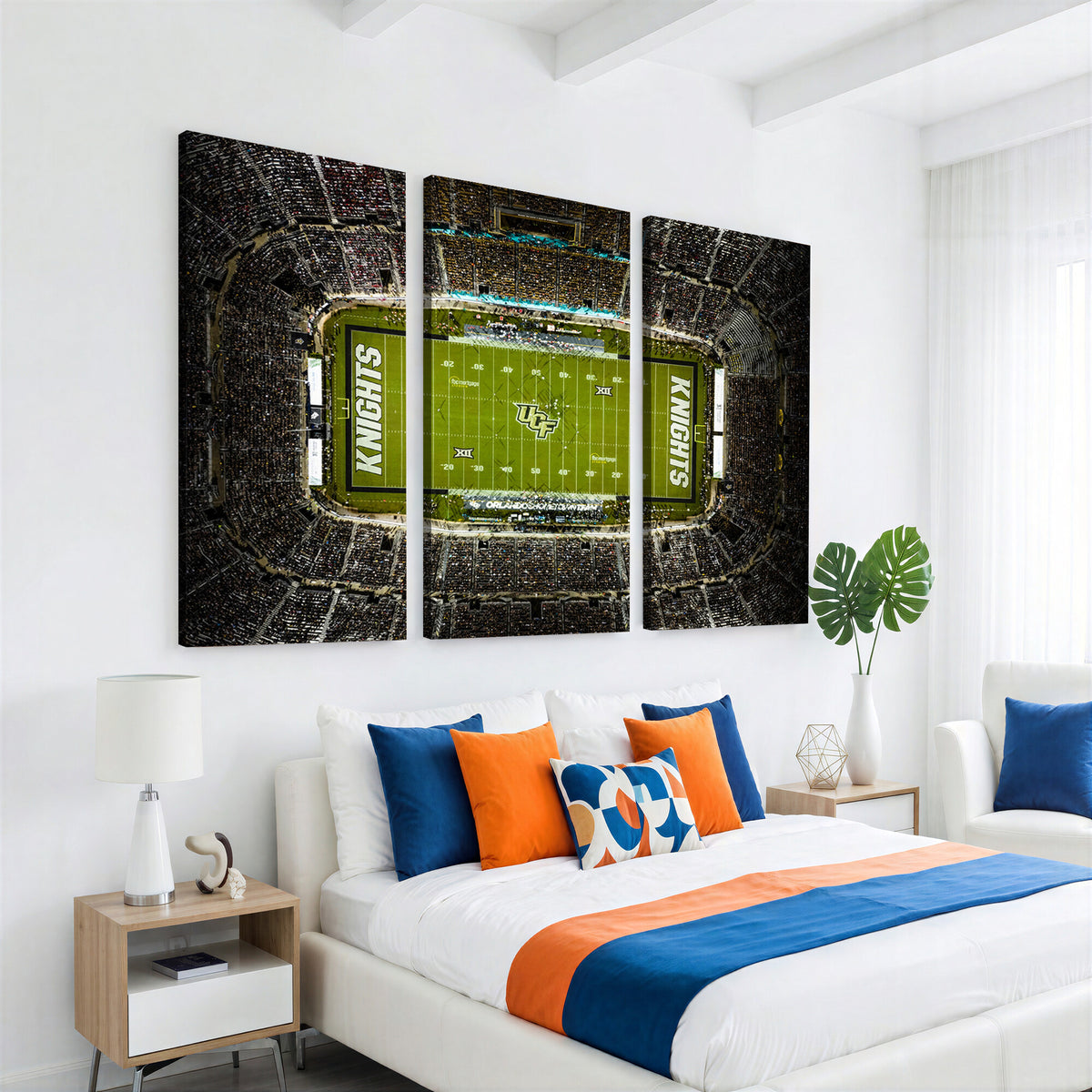 58050-MGV-CV-36X24 - UCF Knights Football Team Print - Orlando FBC Mortgage Stadium Wall Art, UCF Knights Canvas Print