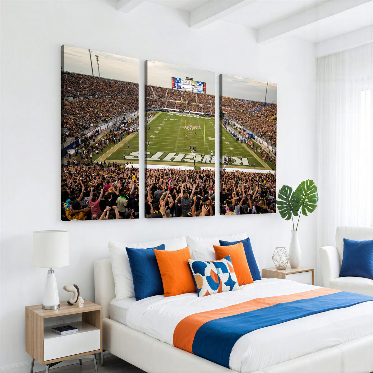 38659-MGV-CV-36X24 - UCF Knights Football Team Print - Orlando FBC Mortgage Stadium Canvas Print
